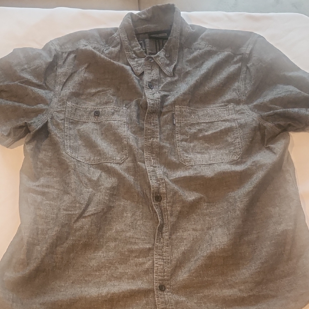 Harley-Davidson Men's Charcoal Button-Down Shirt